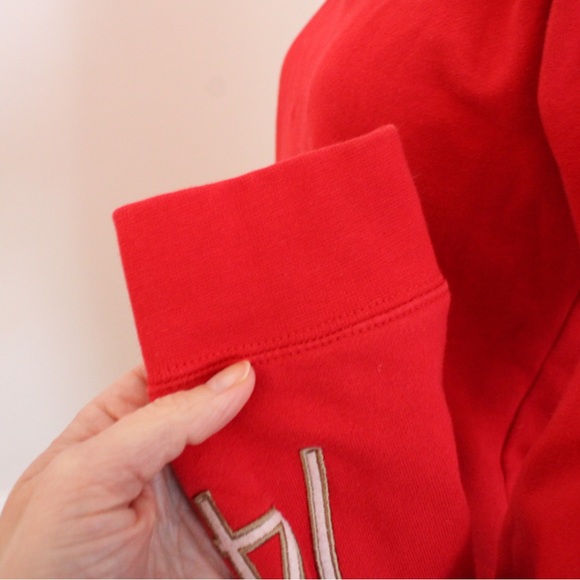 Washington Capitals Hockey Red Embordered Hoodie Sweatshirt Size M - Picture 7 of 16